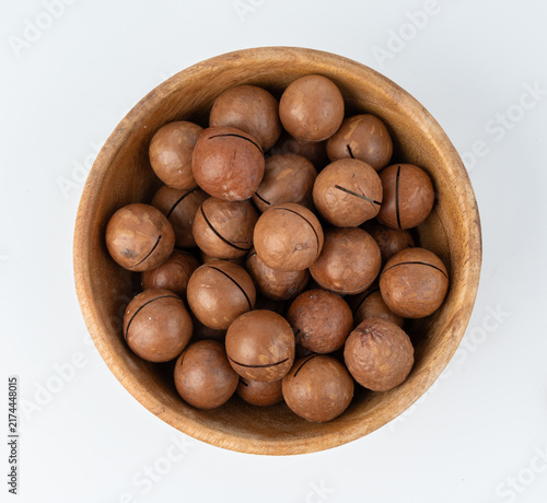 Bild auf Leinwand Macadamia nuts isolated