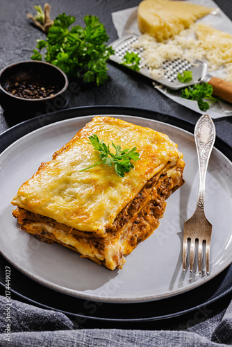 Lasagne mit Hackfleisch in popular German style