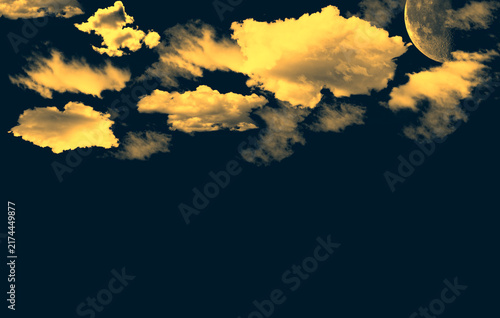 Fotografie clouds in the sky with moonlight background