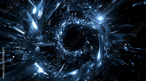 Futuristic Abstract Swirling Vortex Tunnel Background