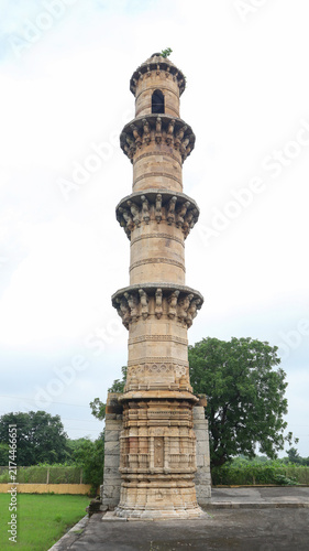Aik Minar Ki Masjid at Champaner-Pavagadh Archaeological Park, Gujarat, India.