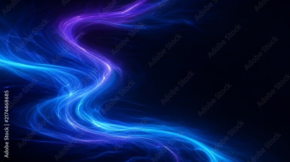 Fototapeta premium Captivating abstract background of blue and purple light swirls, ideal for technology or energy themed projects