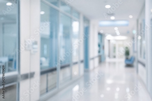blur image background of corridor in hospital or clinic image
