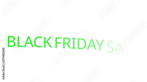 Black friday sale hand written animated text. 4k animation with alpha channel on transparent background  