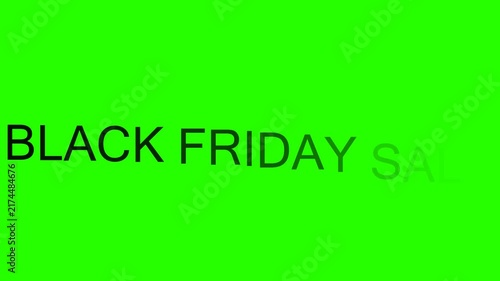 Black friday sale hand written animated text. 4k animation with alpha channel on transparent background  