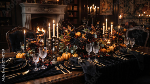 Burning Candles in Church with Christmas Decorations and Warm Holiday Lights Creating a Peaceful Festive Atmosphere at Night