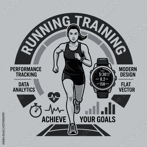 Achieve Your Fitness Goals With Performance Running Training Data Analytics Modern Design