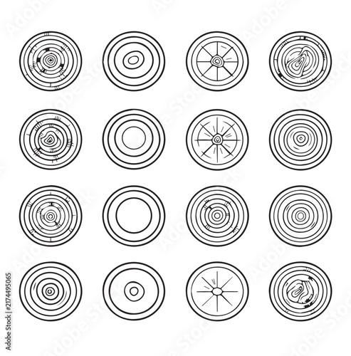 Wood grain patterns in a grid with clean lines and texture against a white background