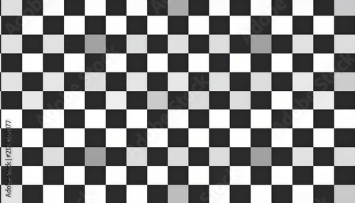 Black and white checkerboard pattern background creating a seamless design