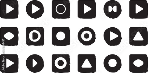 Minimalist geometric arrows and triangles on neutral background.