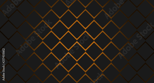 Foto Elegant dark abstract background featuring a repeating geometric diamond pattern with thin golden lines and a sophisticated decorative appearance