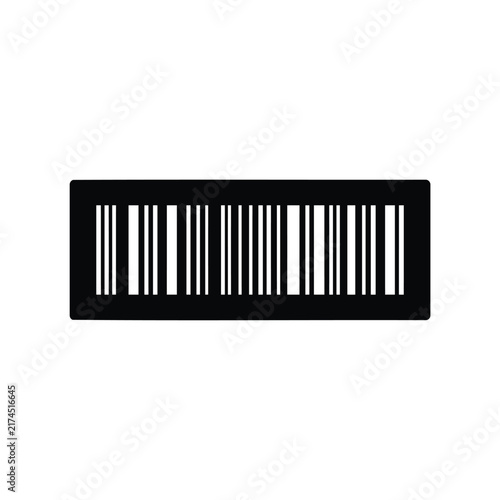 Barcode Silhouette Vector Icon. Retail Product Identification and Inventory Tracking