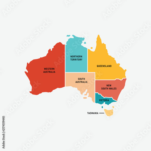 Detailed map of Australia with labeled states and territories in color vector eps
Категорія: Graphic Resources