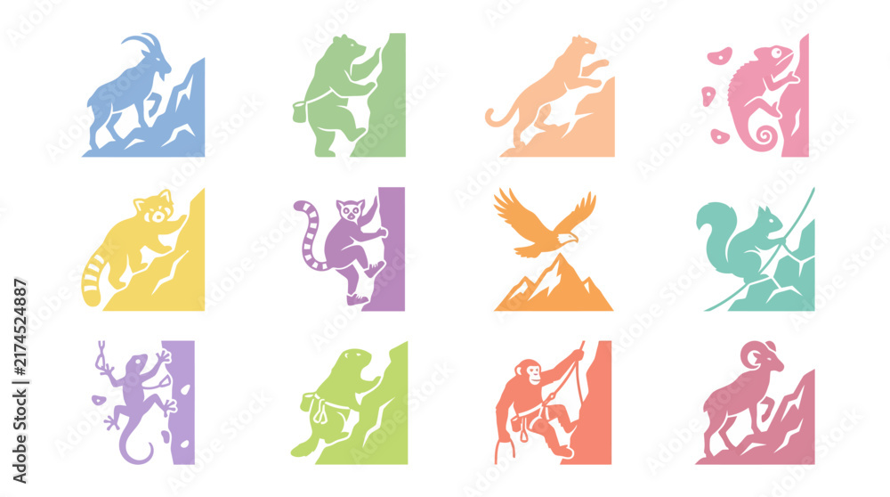 Obraz premium Zodiac signs in different colors.