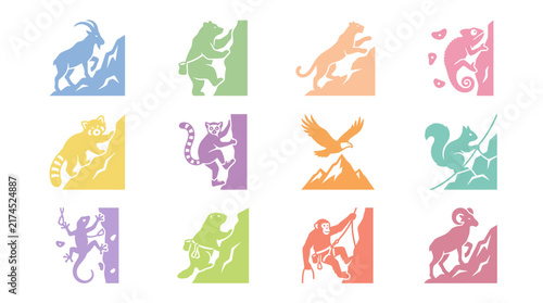 Zodiac signs in different colors.
