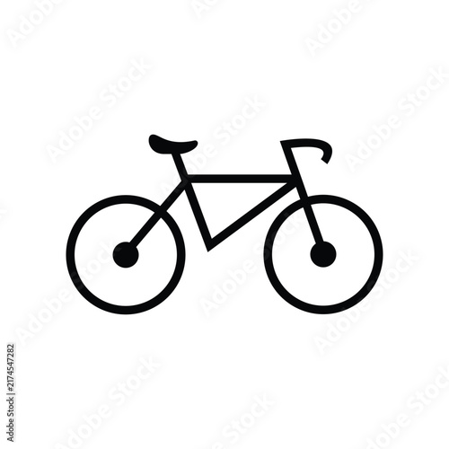 Bicycle icon in flat style