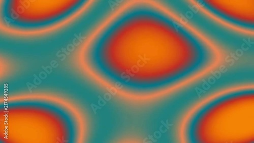 Abstract Colorful Blurred Shapes In Warm Orange Blue Setting