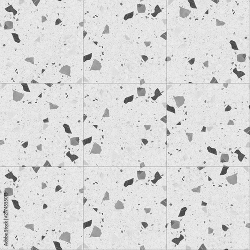 White Terrazzo Tile Surface for Bathroom Walls, Kitchen Flooring and Interior Design