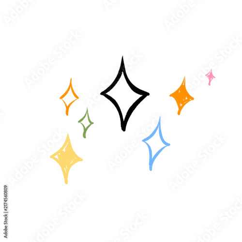 cute crayon drawn star burst