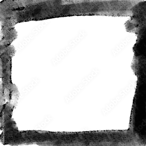 grunge brush stroke frame black