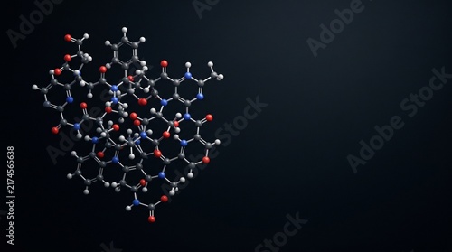 Molecular structure illustration, scientific research and chemistry concept