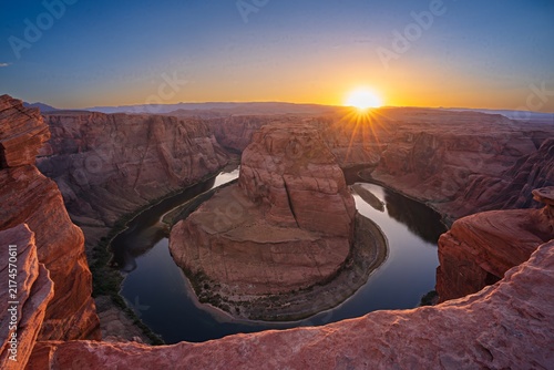 Sunburst at Horseshoe Bend