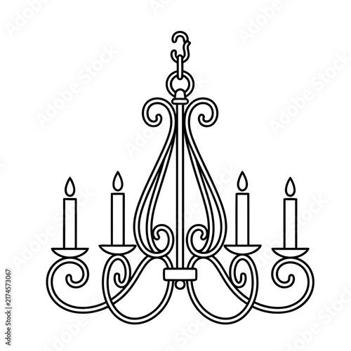 Chandelier with five candles