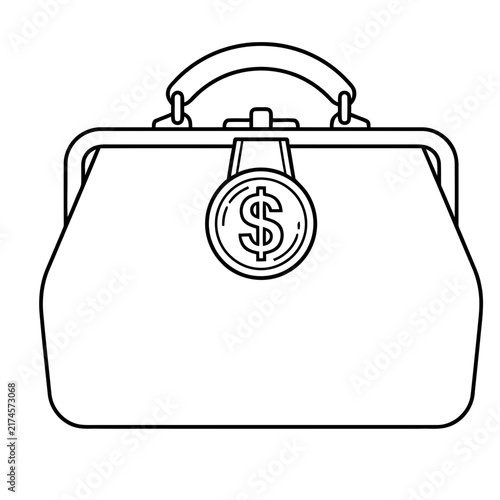 Coin Purse with Dollar Sign