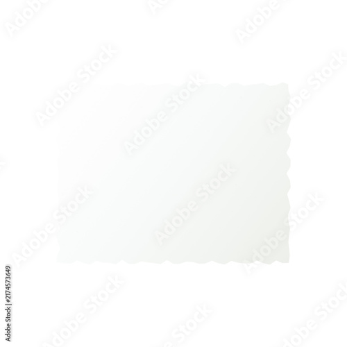 Rectangular Blank Paper Tag with Decorative Scalloped Edges Isolated on a Clean White Background for Customizable Labels and Craft Projects
