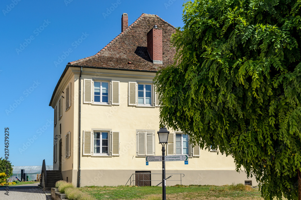 Obraz premium Historic House in Reichenau-Niederzell, Lake Constance, Germany