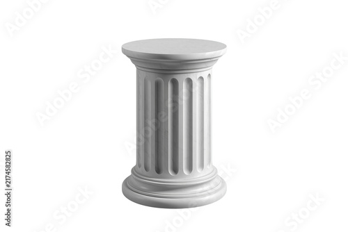 Obraz na płótnie White Fluted Classical Column Pedestal