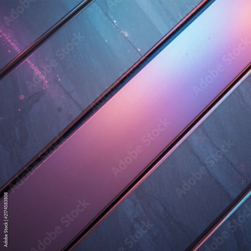 Abstract Neon Diagonal Stripes Purple Pink Metal Lines Futuristic Metallic Surface Glowing Background Wallpaper