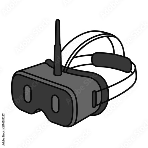 Virtual Reality Headset with Antenna