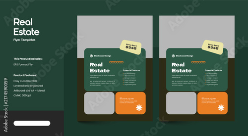 Modern Flyer Real Estate Landmark Design Template
