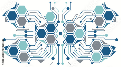 Futuristic Cyber Butterfly Design with Circuit Board Lines and Nodes