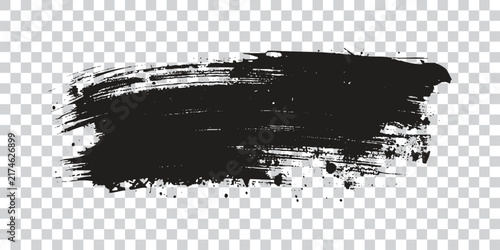 Vector Collection of Black Grunge Brush Strokes