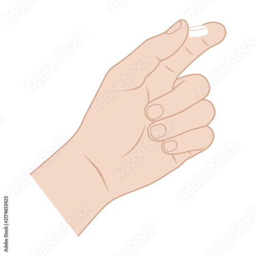 Photography Hand Pinching Small Object Gesture Illustration