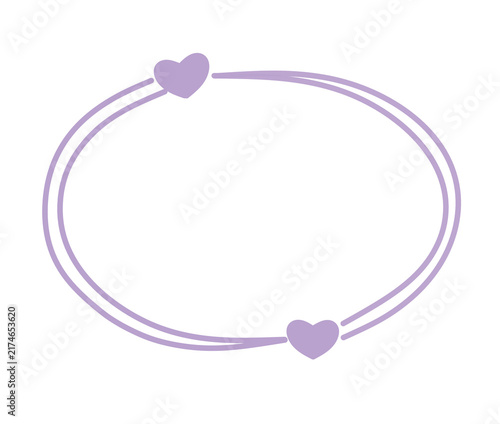Plakat Purple heart frame