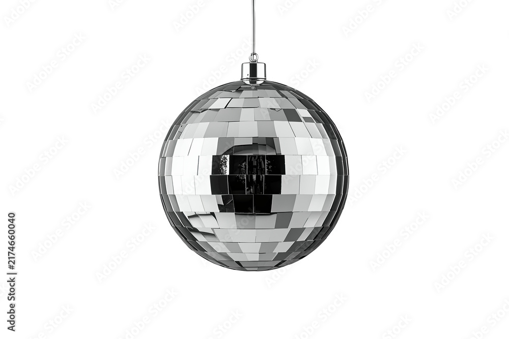 Fototapeta premium Classic hanging silver disco mirror ball