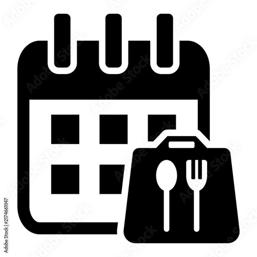 Vector icon / signage for food pre-order