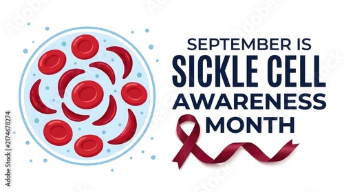 September is sickle cell awareness month concept
