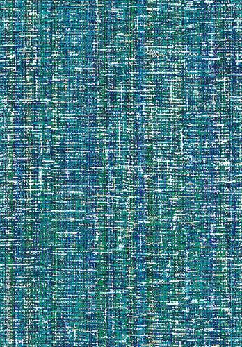 Seamless abstract background with a complex intersection of vibrant blue, turquoise, and navy, featuring a texture like canvas or coarse fabric