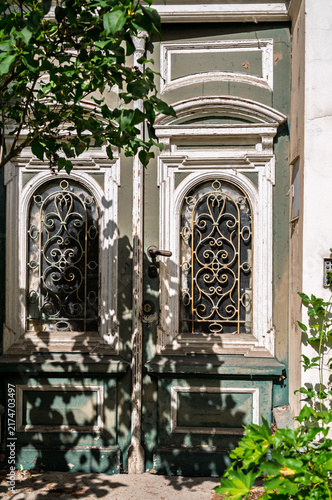 Ornate Vintage Entrance with Shadows