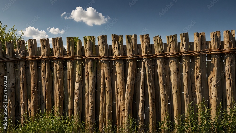 Obraz premium The fence is made of wood