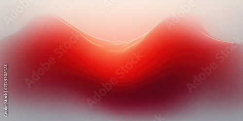 soft glowing red undulating waves on a pale hazy background, warm and soothing abstract scene