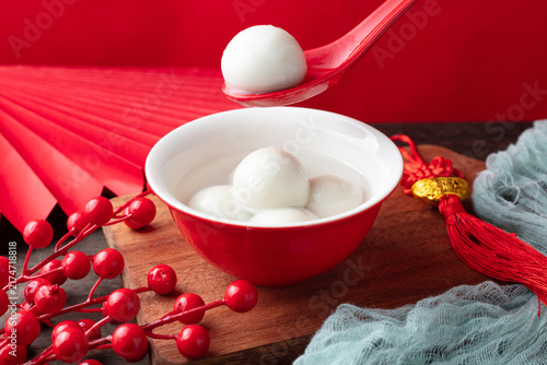 Картината върху платно Tangyuan Sweet Rice Dumplings for Chinese Lantern Festival Celebration