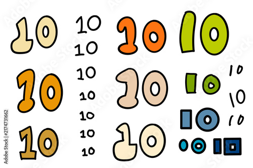 絵文字　数字　10セット