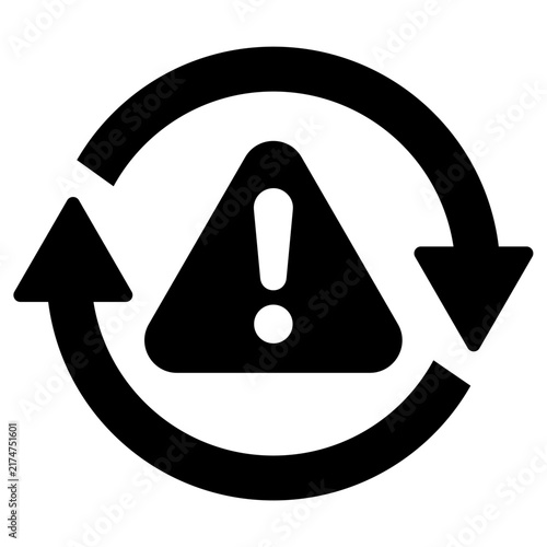 Return Warning Alert Refresh Cycle Icon