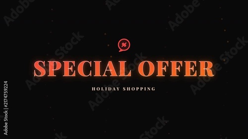 Special Offer Red Serif Text Animation for Promotional Marketing