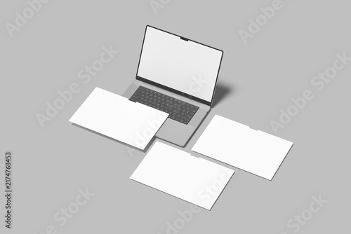 Laptop Screen blank Mock Up